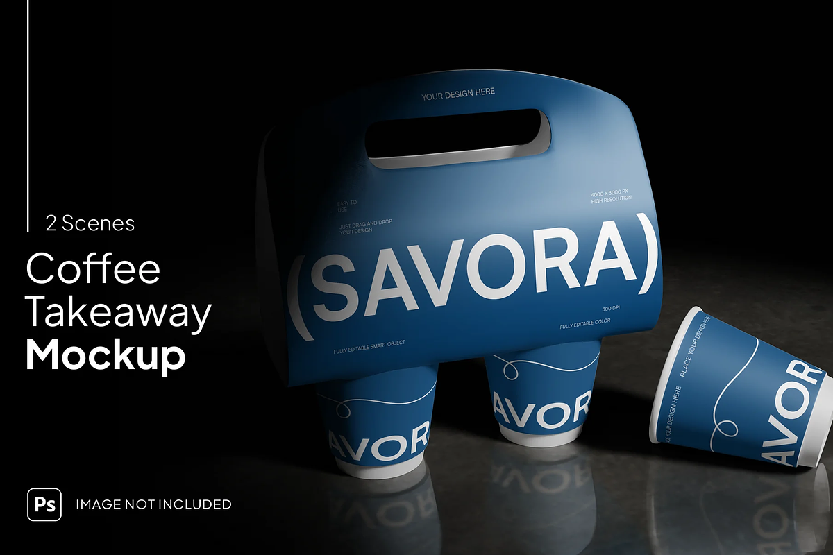 Paper Coffee Cup Mockup with Lid, a Cups & Container Mockup by graphicsauce (Photo 1 of 4)