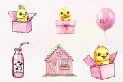 watercolor Cute Farm Birthday, an Illustration by CreationArt (Thumbnail 3 of 9)