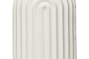 White ceramic figurine in the shape of an arch with relief paral, an Abstract Photo by ndanko
