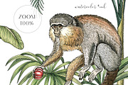Monkeys and palms, a Pattern Graphic by Anyuka (Thumbnail 12 of 12)