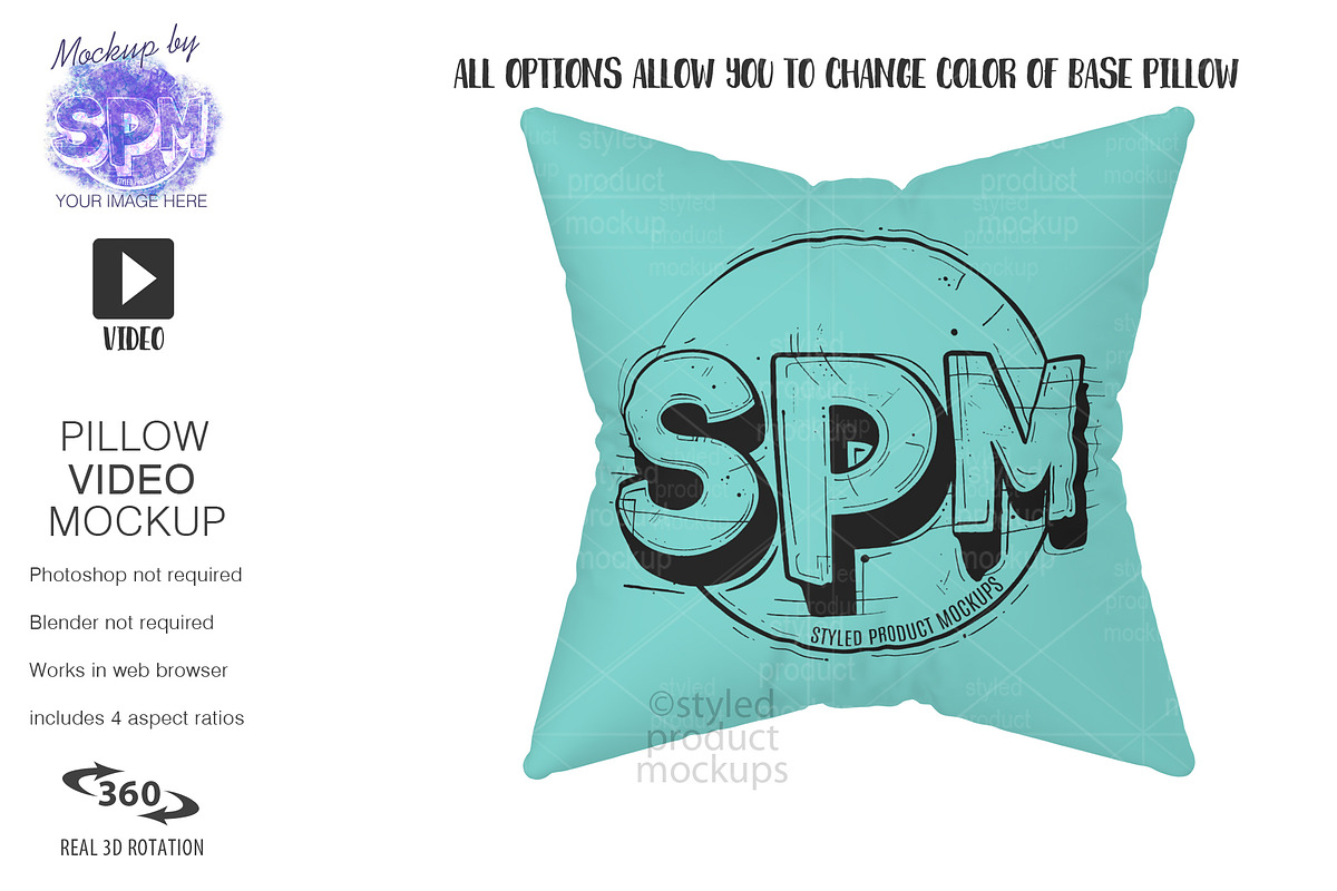 Animated Pillow Video Mockup, a Household Mockup by StyledProductMockups (Photo 3 of 15)