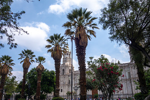 Basilica Cathedral of Arequipa and Plaza de Armas in Peru, an Architecture Photo by GoodGoods