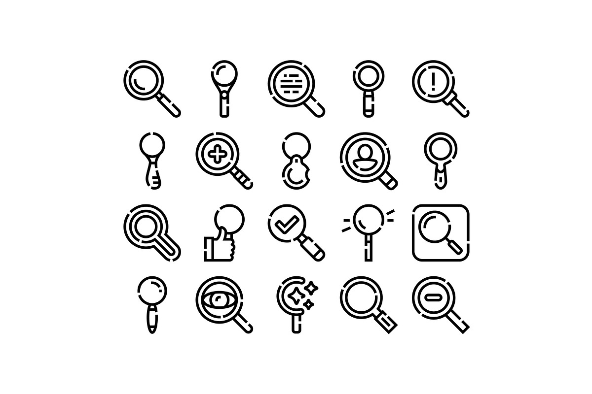 Magnifying glasses icon set for, an Object Graphic by pikepicture (Photo 1 of 3)