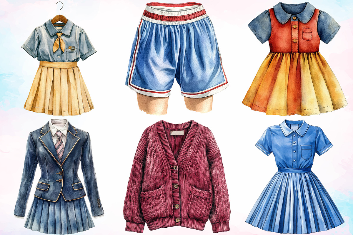 Back To School Uniform Clipart PNG, a Seasonal Illustration by Canvas Craft (Photo 3 of 3)