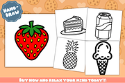 30 Food & Snacks Coloring Pages, a Food Illustration by FunFact (Thumbnail 3 of 3)