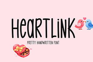 Heartlink Typeface, a Handwritten Font by Seemly Fonts