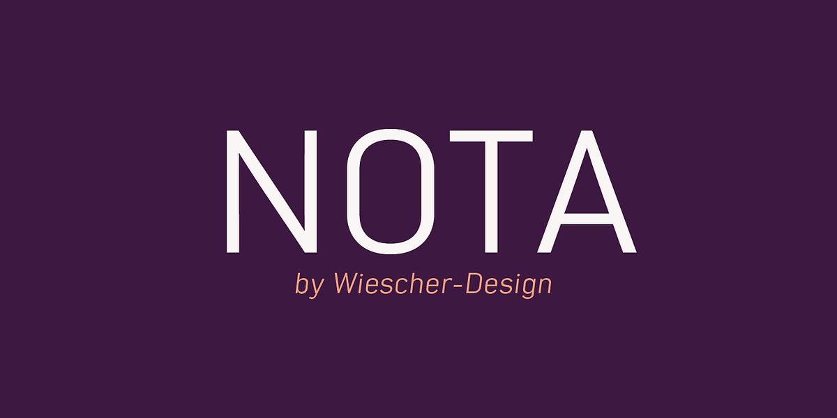 Nota, a Sans Serif Font by Wiescher-Design (Photo 1 of 6)