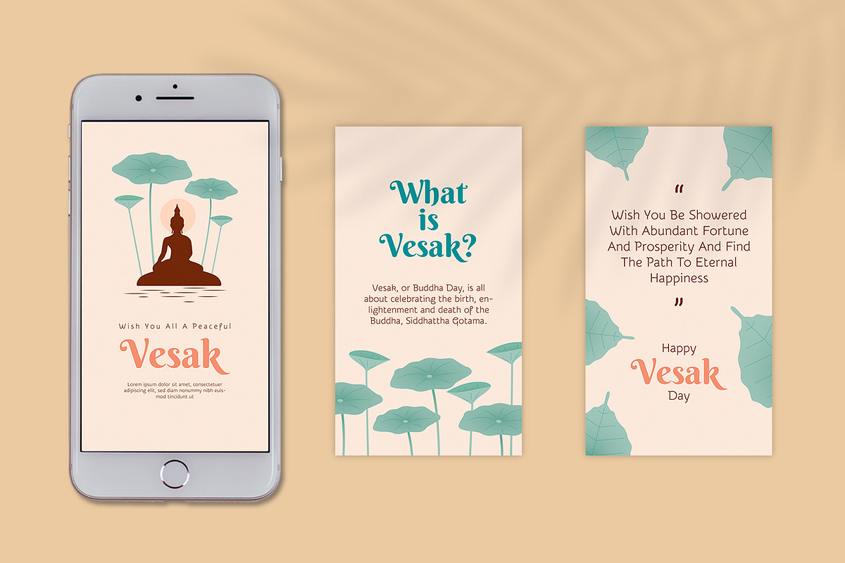 Naturale - Vesak Social Media Pack, a Social Media Template by Lyllopop (Photo 4 of 5)