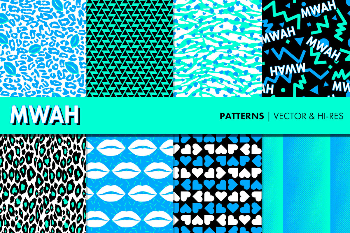 Mwah Patterns, a Pattern Graphic by LuOtero (Photo 3 of 5)