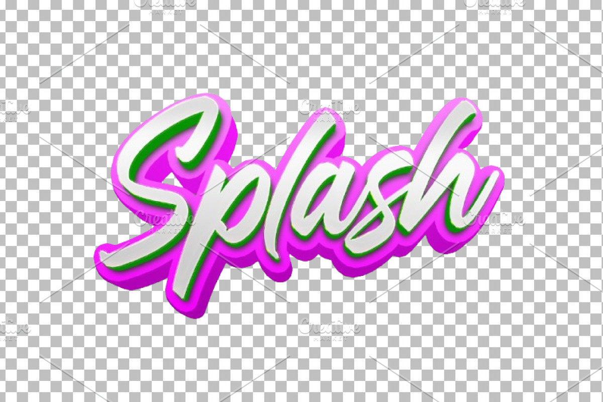 Splash PSD 3D Editable Text Effect, a Layer Style Add-On by TrueVector (Photo 2 of 2)