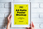 A4 Ratio Vertical Poster Mockup Set, an Advertising Mockup by Elite Mockups (Thumbnail 5 of 7)