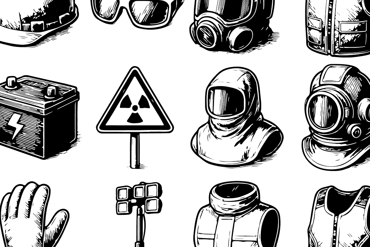 Industrial Safety Gear Set, an Object Graphic by RT Studio (Photo 3 of 4)