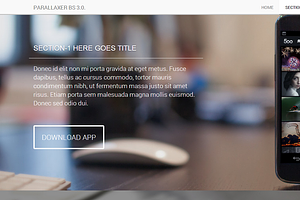 PARALLAXER Bootstrap 3.0. responsive