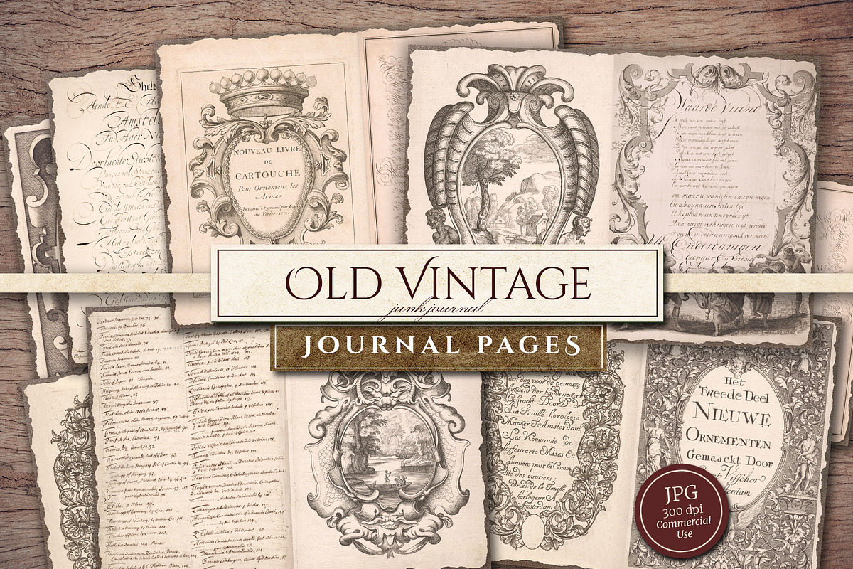Old Vintage Paper with Cartouches, a Decorative Illustration by Secret Helper (Photo 1 of 11)