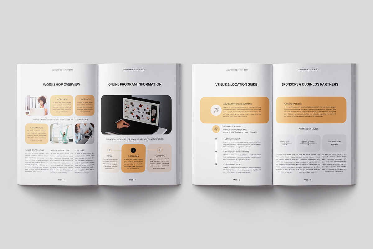 Conference Agenda Template, a Brochure Template by Designsoul14 (Photo 8 of 10)
