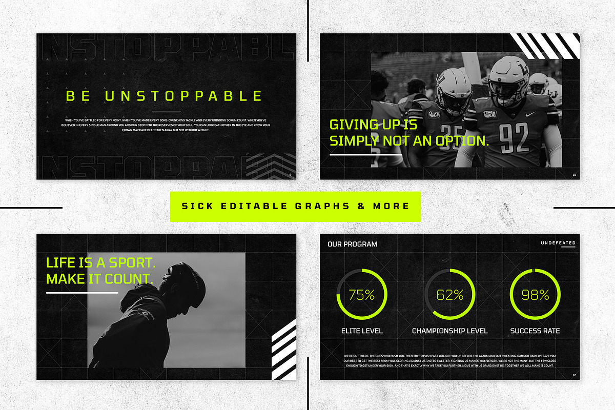 UNDEFEATED - PRO SPORTS KEYNOTE PACK, a Presentation Template by GOAT Design Co. (Photo 8 of 12)