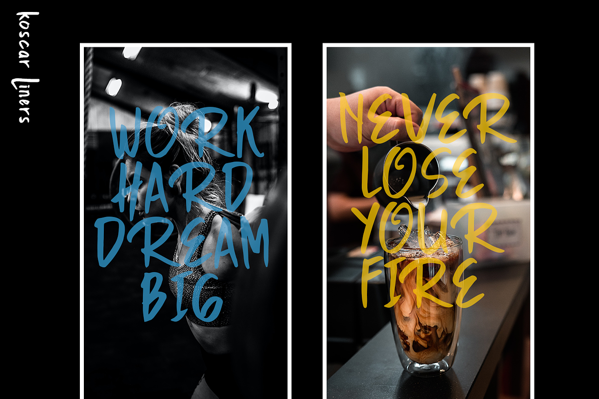 Koscar Liners - Handwritten Font, a Handwritten Font by madeDeduk (Photo 9 of 9)