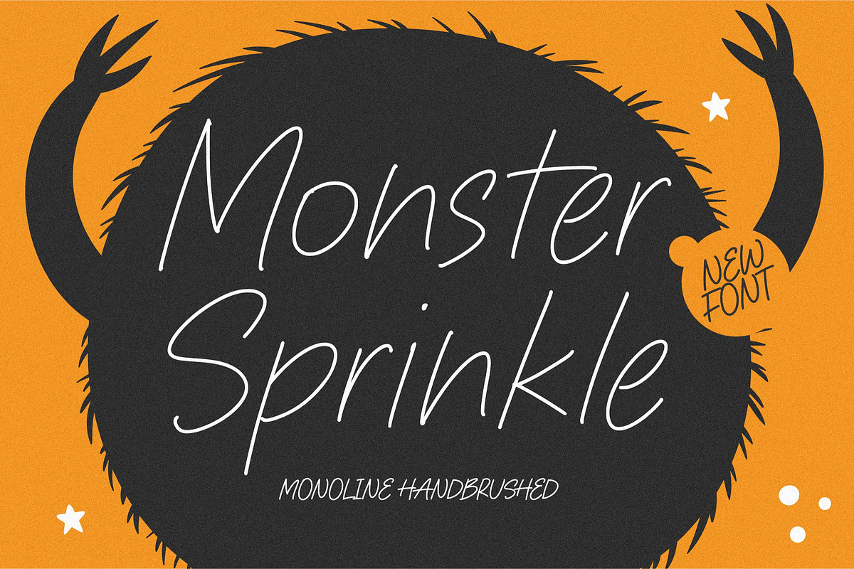 Monster Sprinkle Font, a Script Font by Balpirick Studio (Photo 1 of 5)