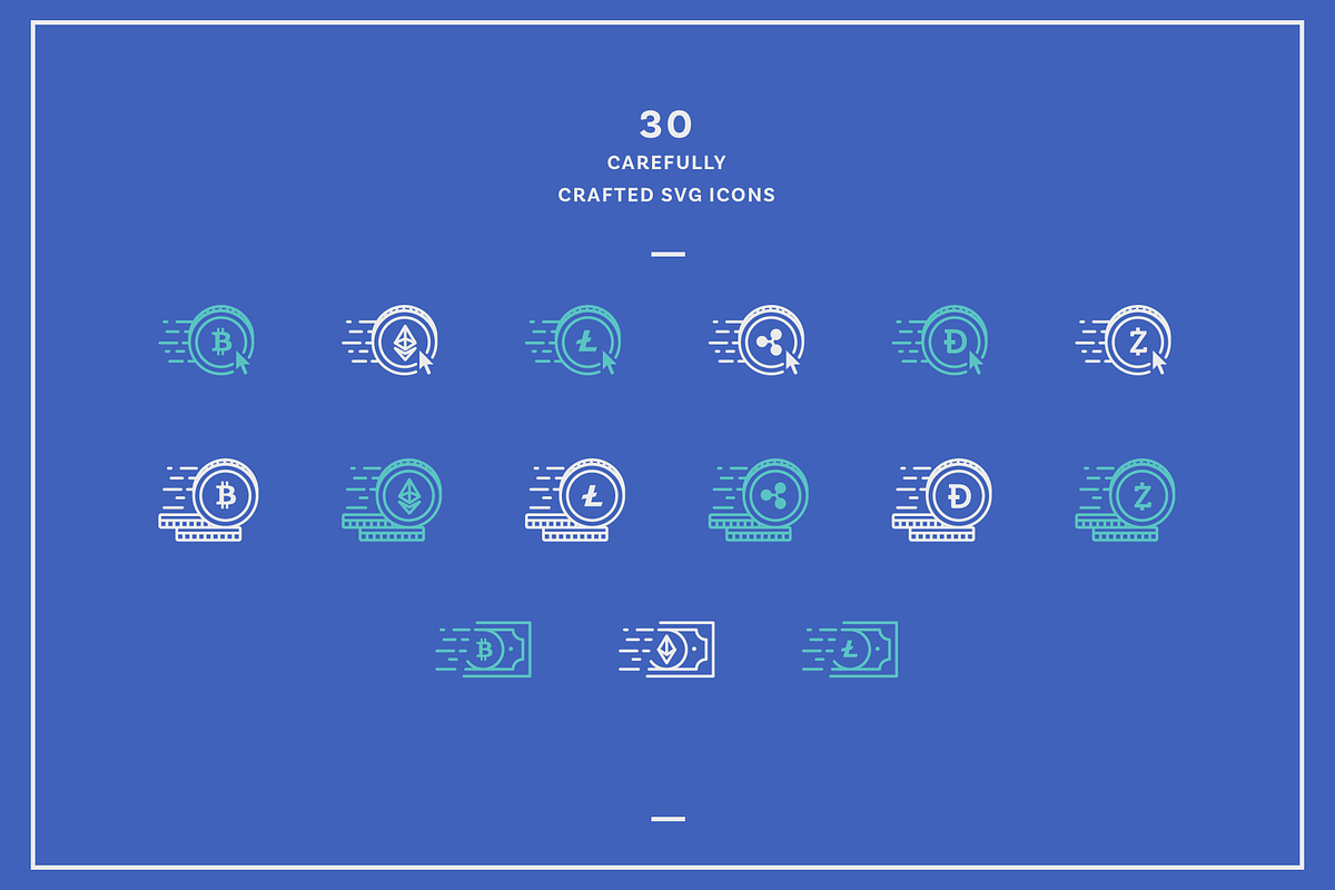 Crypto icons, an Outline Icon by Somewan draws (Photo 4 of 5)