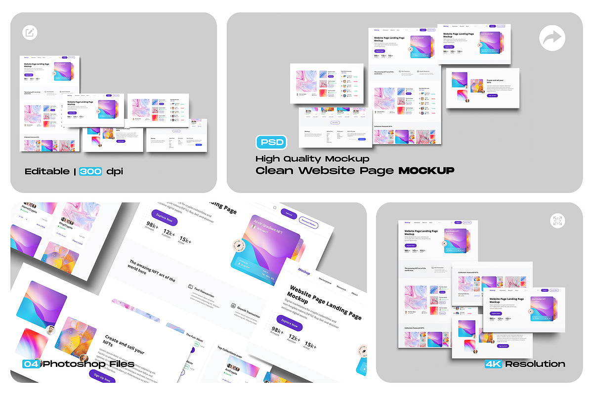 Website Landing Page Mockup, a Wearable Device Mockup by My Code Std (Photo 1 of 6)
