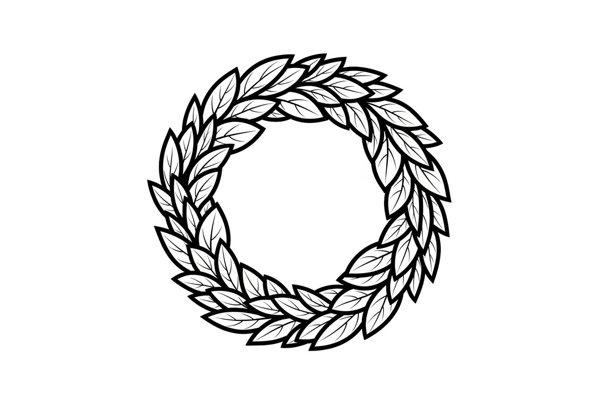 Leaf Laurel Wreath Frame Bundle, an Illustration by Gaye Art (Photo 11 of 51)