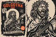 Rock Resurrection Vintage Poster Set, a Person Illustration by daver2002ua (Thumbnail 2 of 3)