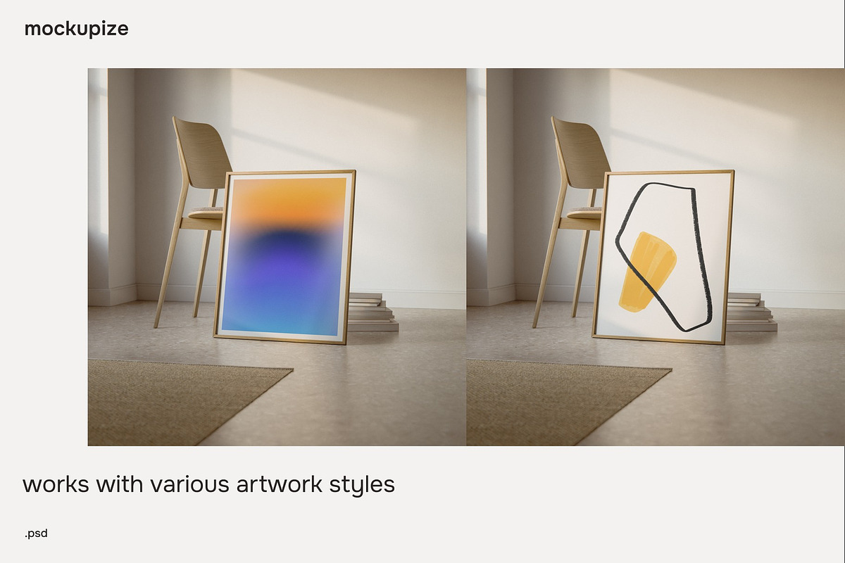 4x5 Leaning Chair Frame Mockup, a Household Mockup by mockupize (Photo 5 of 7)