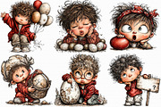 Funny Quirky Easter Boys Clipart Bun, an Illustration by Libby Wishes (Thumbnail 6 of 7)