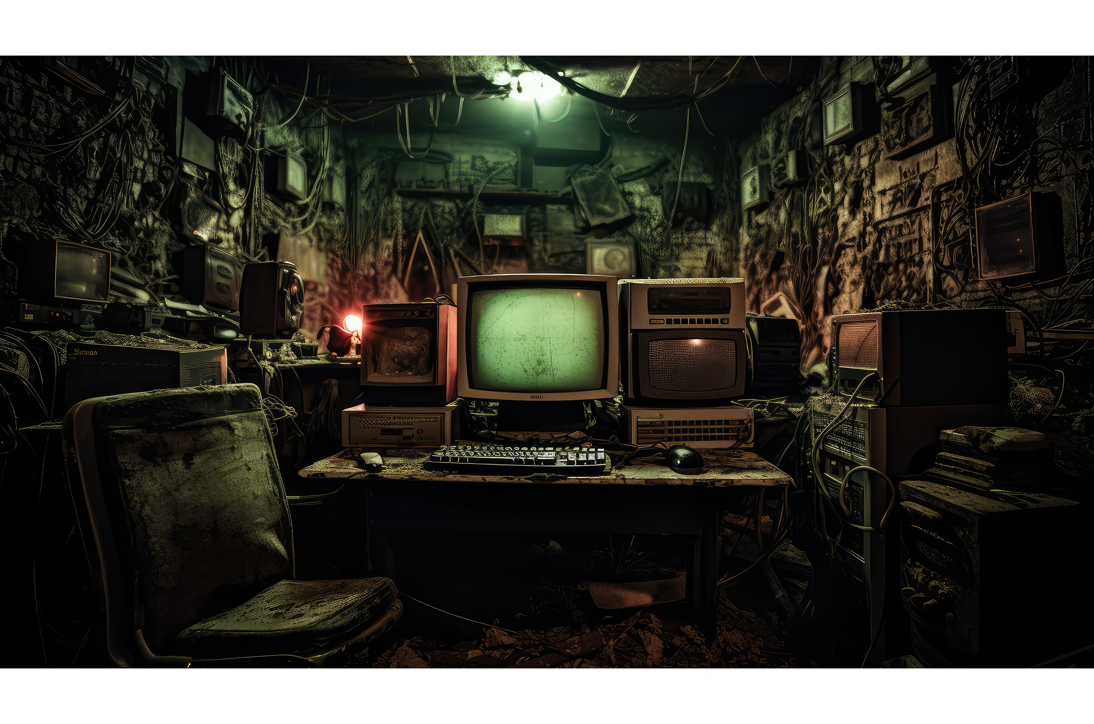 haunted computer horror ai generated, a Technology Photo by pikepicture ...