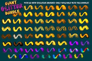 Procreate Giant Glitter Brush Bundle