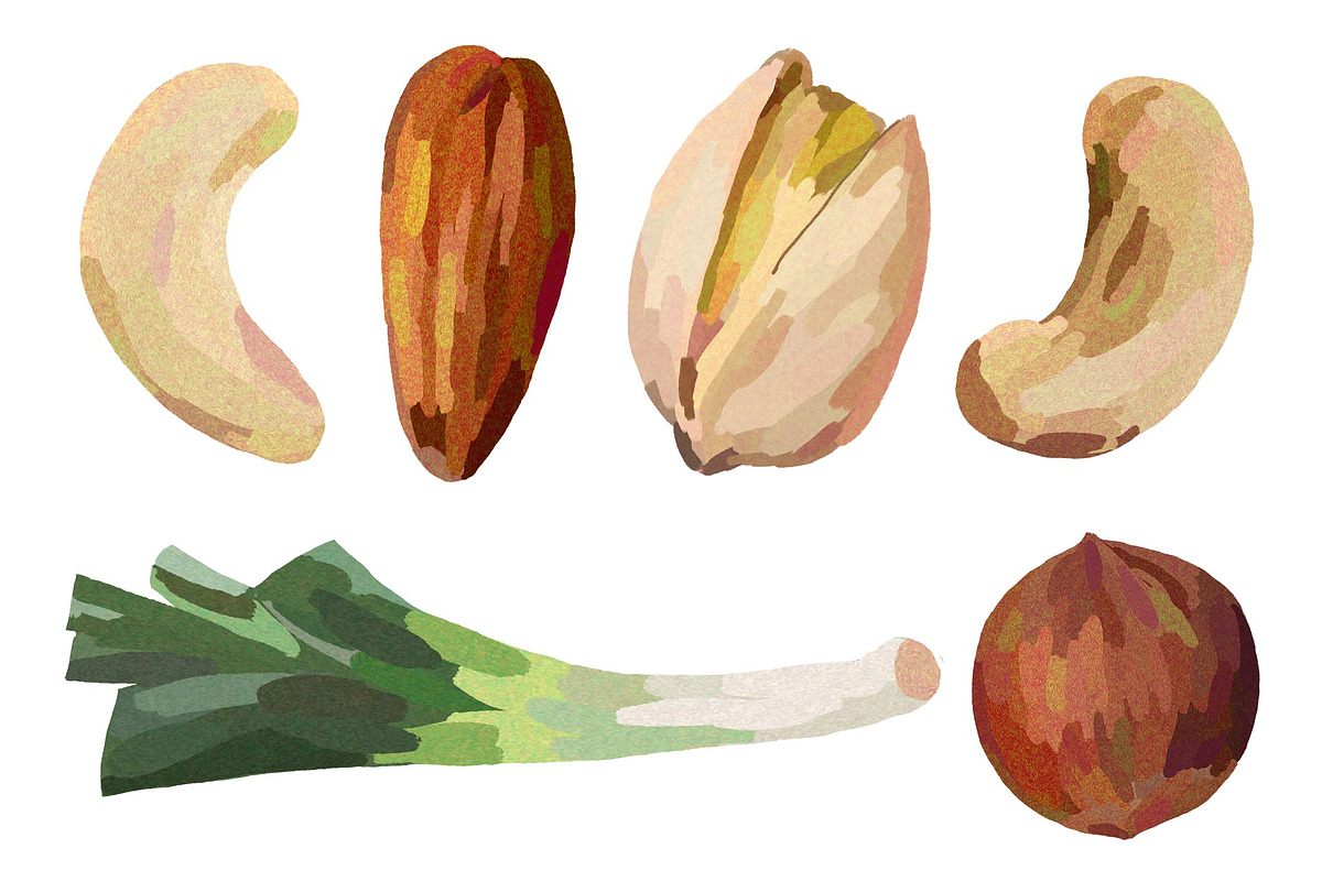 Healthy Food Illustration Set, a Food Illustration by Anny (Photo 6 of 8)