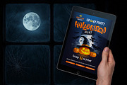 Halloween Party Poster Template, a Flyer Template by Vector beauty (Thumbnail 3 of 3)