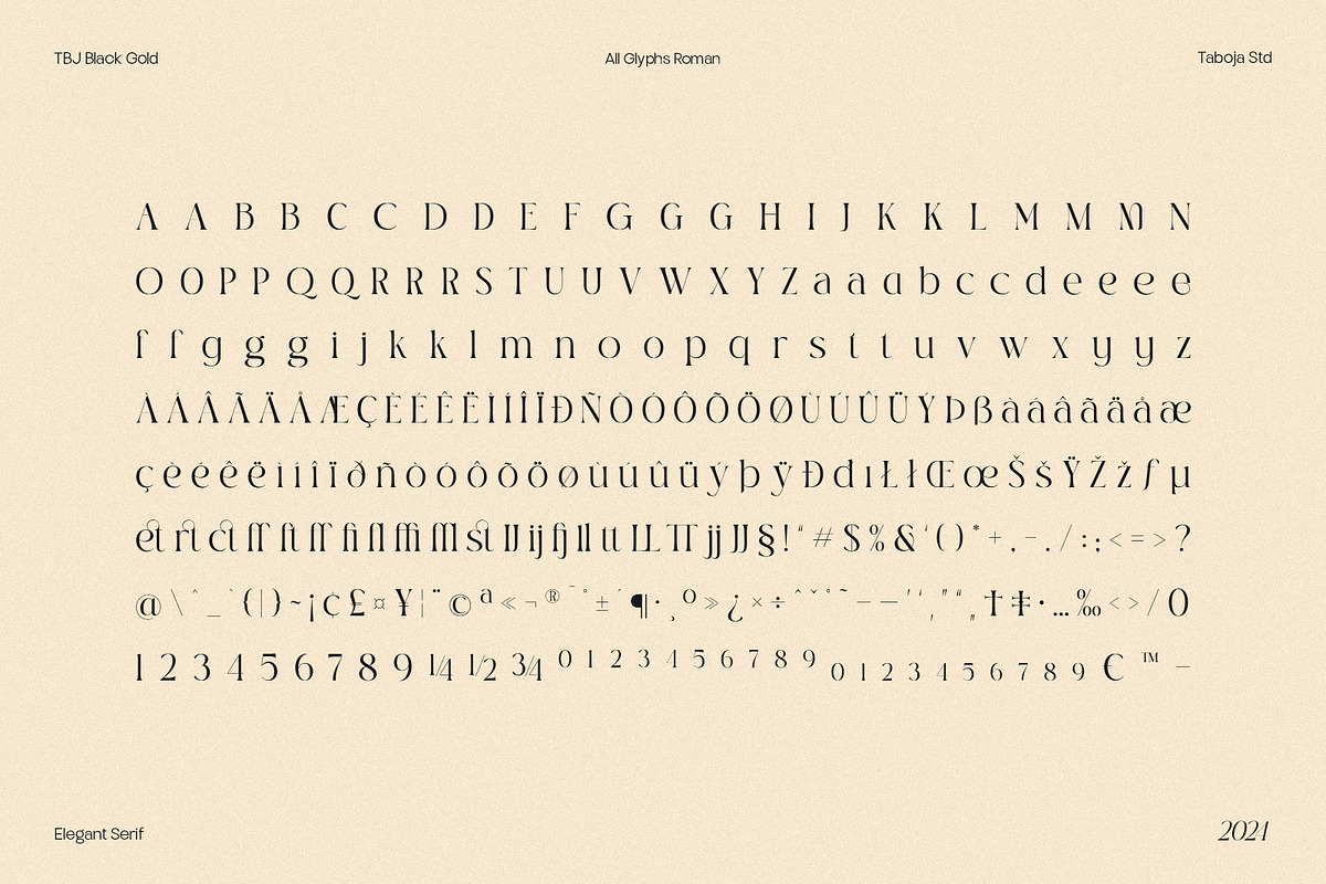 TBJ Black Gold 2-Styles Serif, a Serif Font by Taboja Studio (Photo 15 of 15)