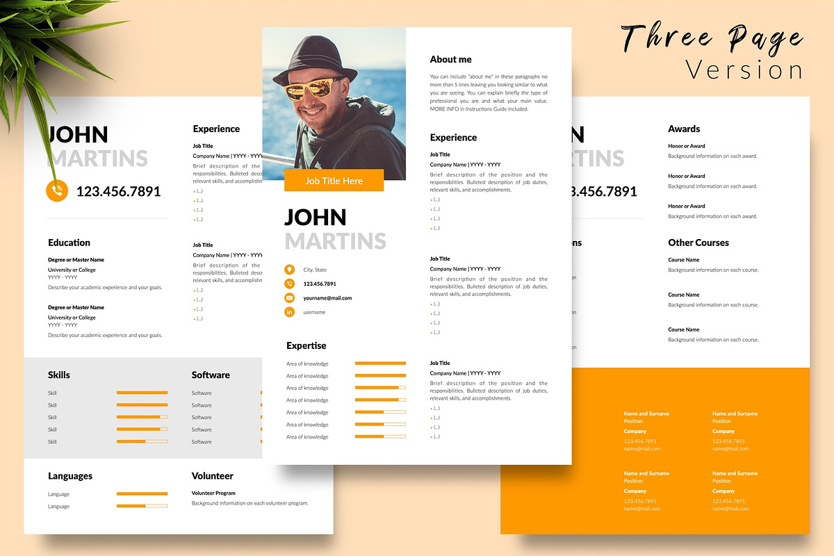 Modern Resume Design / CV - John, a Resume Template by Templates Design Co. (Photo 4 of 17)