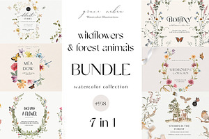 Wildflowers & Animals GRAPHIC BUNDLE