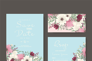 Wedding Invitation, save the date, an Invitation Template by Doodle_flower
