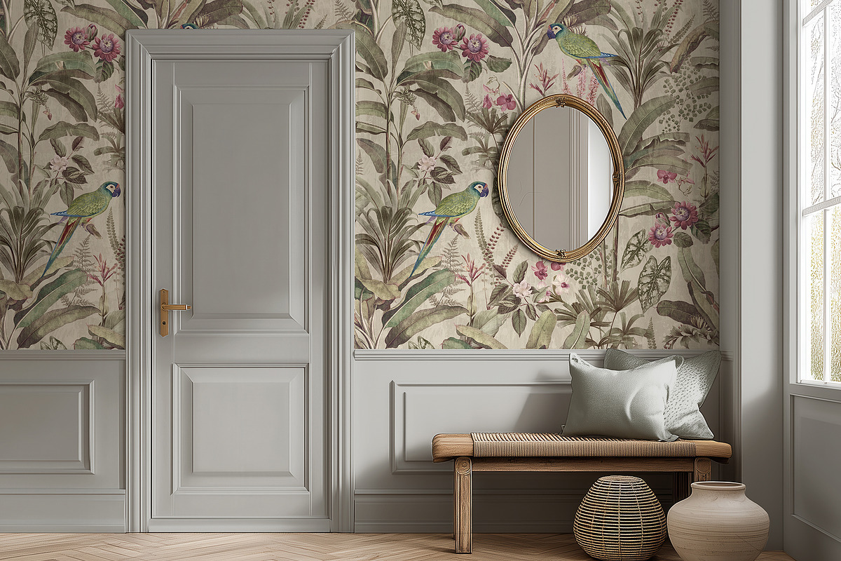 Vintage Tropical Jungle Pattern, a Pattern Graphic by Yello_illustration (Photo 8 of 14)