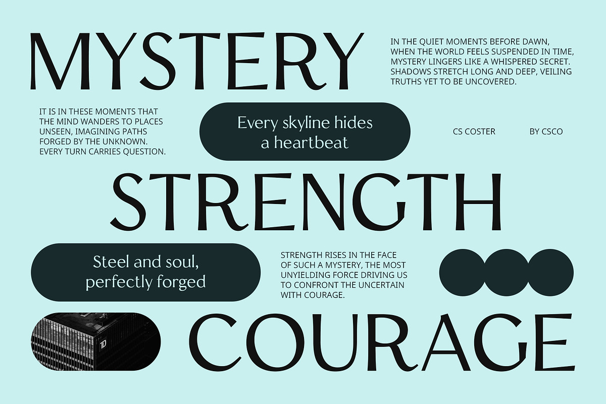 CS Coster – Contemporary Font, a Sans Serif Font by Craft Supply Co. (Photo 2 of 8)