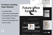 Furniture Landing Page Design, a Landing Page Template by UiDex (Thumbnail 1 of 4)