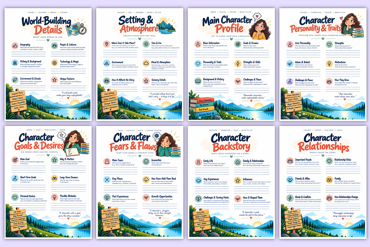 Fiction Writer’s Planning Book Kdp, a Stationery Template by Mustafiz (Photo 3 of 4)