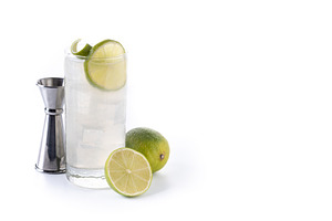 Gin Fizz cocktail with lime, a Food & Drink Photo by etorres69