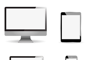 Set realistic devices, a Background Graphic by VIVAT Design Studio