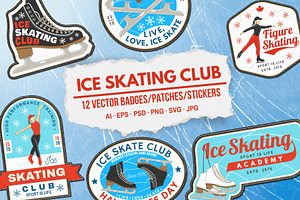 Ice Skating Club, a Branding & Logo Template by sivVector