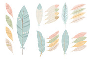 Soft Pastel Feathers Clipart, an Illustration by Amanda Ilkov (Thumbnail 3 of 4)