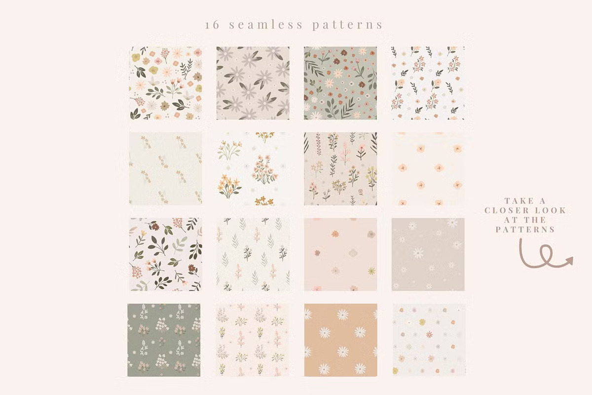 4 in 1 Pattern Bundle - 64 Patterns, a Pattern Graphic by Emilie Cliche (Photo 6 of 34)