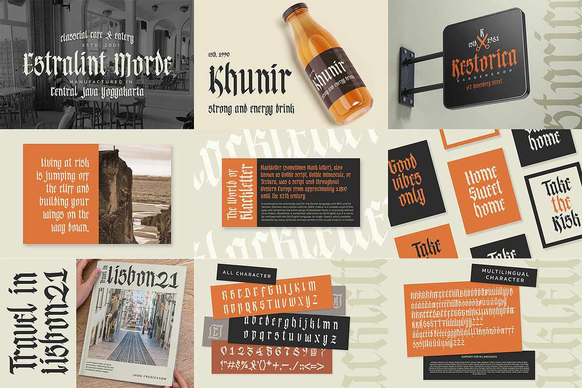 Stunning Blackletter Bundle Font, a Blackletter Font by Vintage Division (Photo 2 of 7)