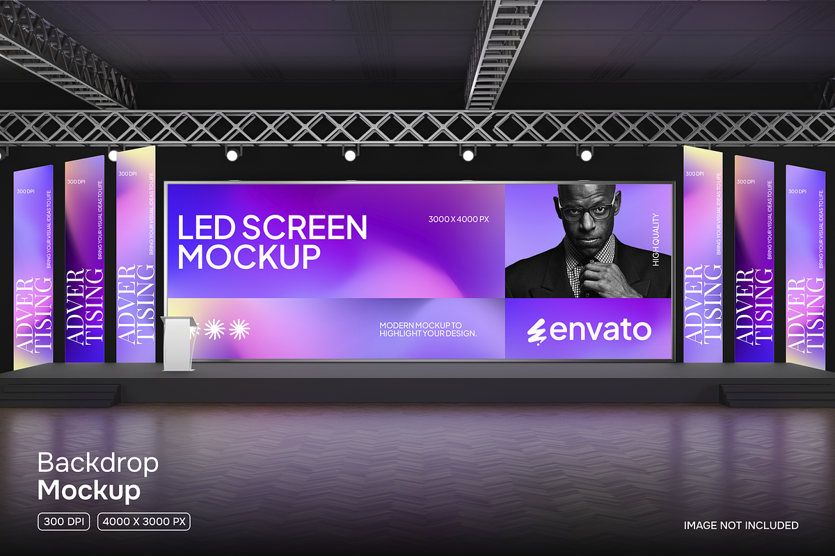 Backdrop Mockup, an Advertising Mockup by Permadi Creative (Photo 1 of 3)