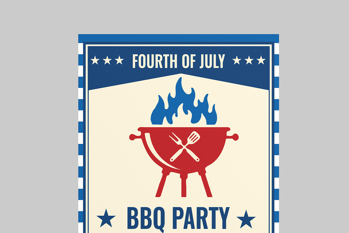 Fourth of July BBQ Party, a Flyer Template by MightyDesign (Photo 4 of 8)
