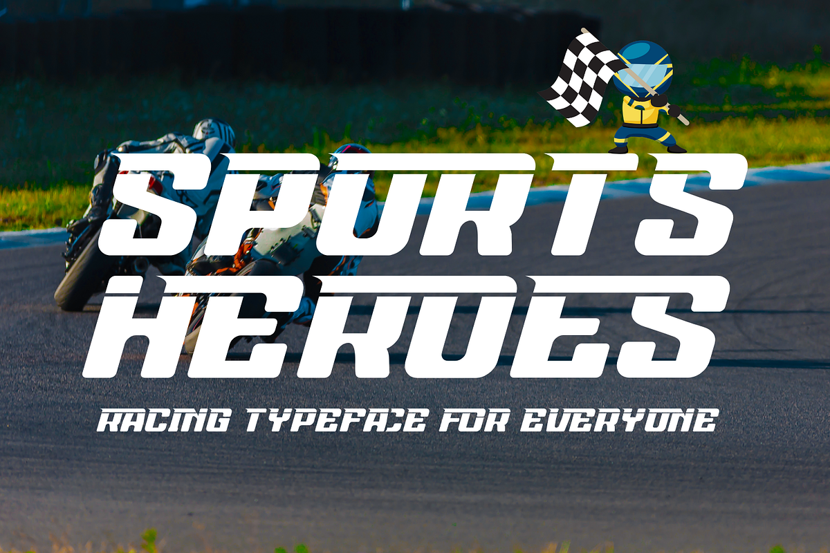 Sports Heroes Font, a Sans Serif Font by 177Studio (Photo 1 of 8)