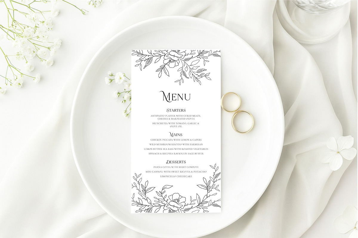 Minimalist Floral Wedding Suite, a Decorative Illustration by Artberriez (Photo 2 of 6)